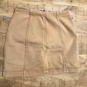 Free People Camel Pencil Skirt